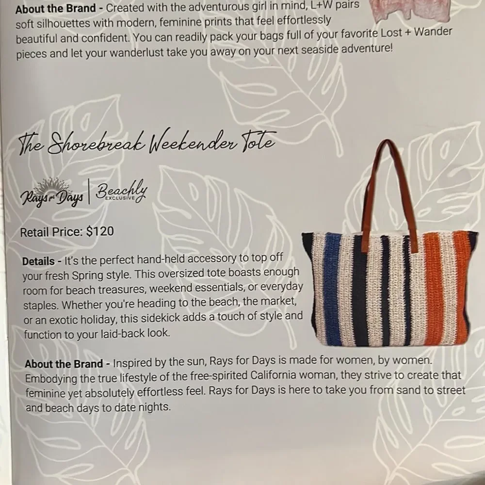 Beachly *Rays for Days* Shorebreaker Handmade Oversized Tote